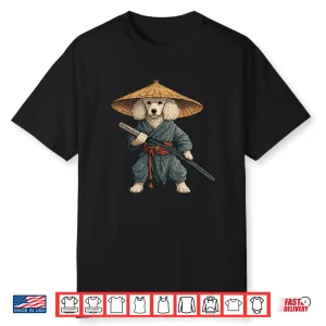 Poodle Dog Samurai Art Shirt