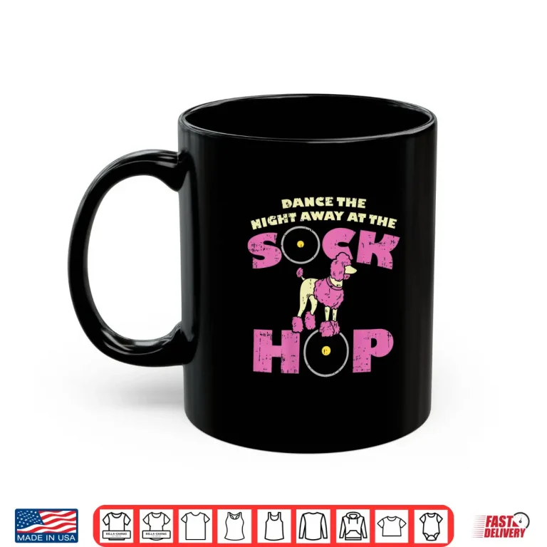 Mug Sock Hop Party Attire 50s Pink Poodle Shirt