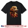 Colorful Poodle With Fall Leaves Autumn Aesthetic Dog Shirt