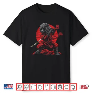 Poodle Dad Cute Japanese Anime Stuff Samurai Dog Ninja Shirt