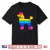 Retro Poodle Rainbow Lgbt Lesbian Gay Pride Poodle Shirt