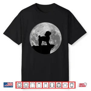 Toy Poodle Silhouette In The Moon Halloween Costume Shirt