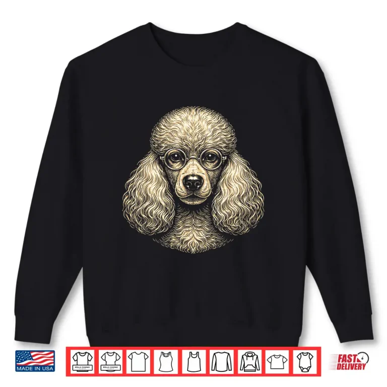 Sweatshirt Vintage Poodle Mom Dog Lover Funny Poodle Graphic Shirt