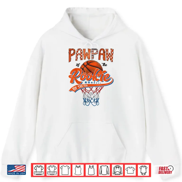 Hoodie Pawpaw of Rookie 1st Basketball Birthday Boy Party Shirt