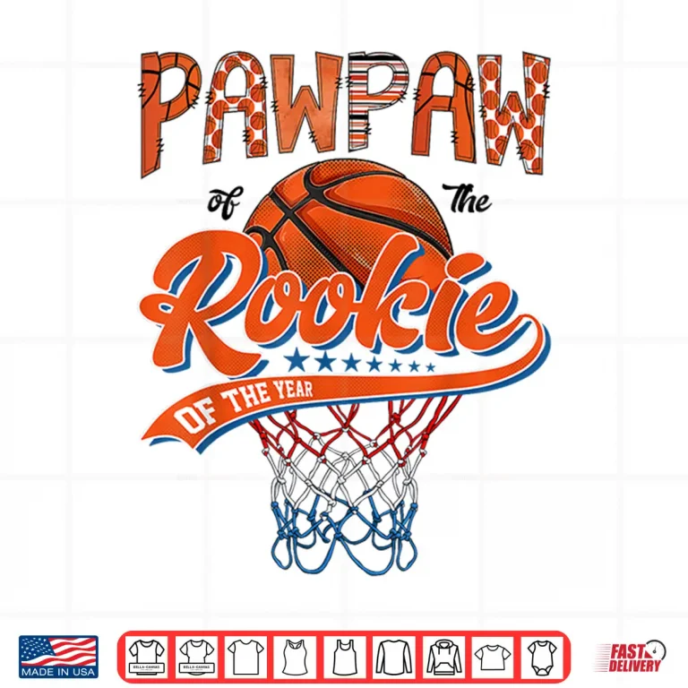 Design Pawpaw of Rookie 1st Basketball Birthday Boy Party Shirt