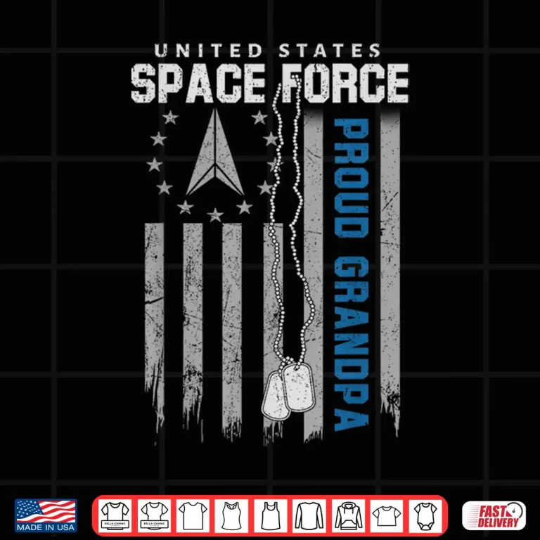 Design Proud US Space Force Grandpa Flag USA Family Matching Shirt