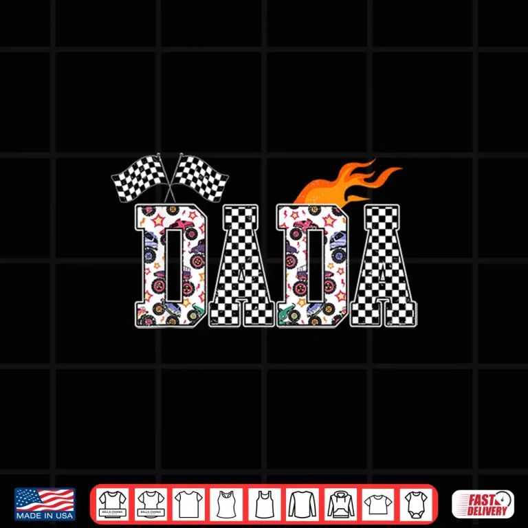 Design Dada dad Pit Crew Racing Car Birthday Family Matching Men Shirt