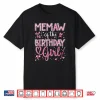 Memaw Of The Birthday Girl Matching Pink Coquette Bow Shirt