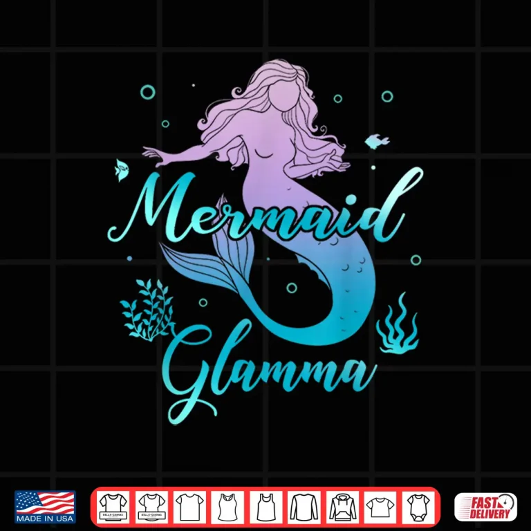 Design Mermaid Glamma Matching Mermaid Squad Birthday Party Shirt