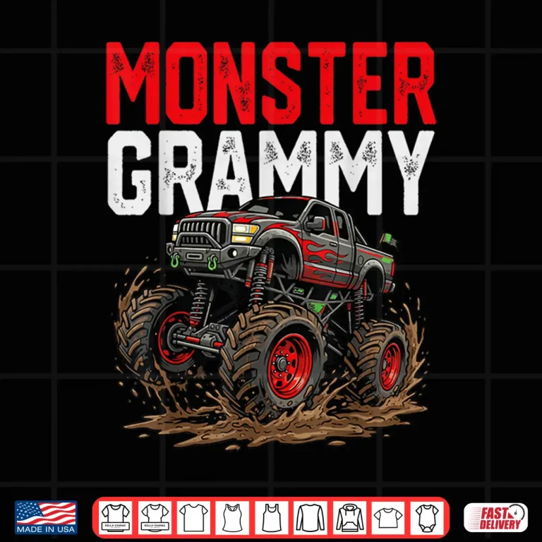 Design Monster Grammy Monster Truck Mothers Day Family Matching Shirt