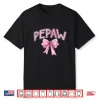 Pepaw Birthday Girl Matching Coquette Pink Bow Shirt