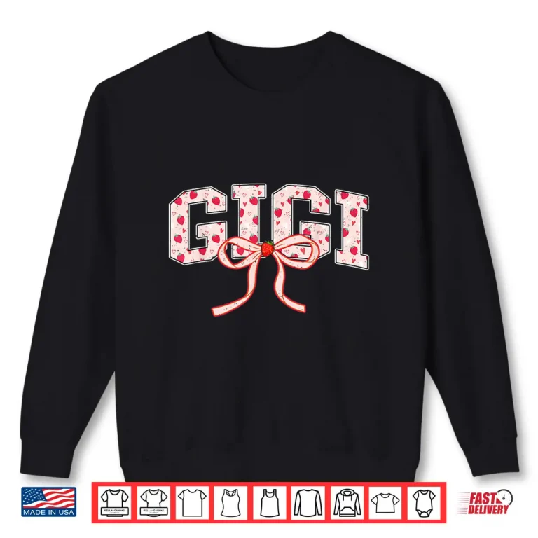 Sweatshirt Gigi Strawberry Coquette Bow Matching Family Shirt