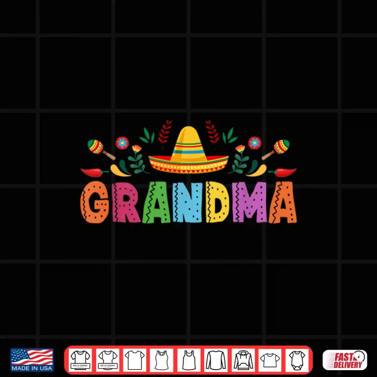 Design Grandma Mexican Fiesta Bday Party Theme Matching Family Shirt