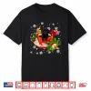 Black Toy Poodle And Coffee Christmas Snow Lights Pajamas Shirt