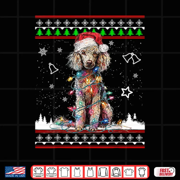 Design Poodle Christmas Ugly Sweater Funny Dog Xmas Shirt