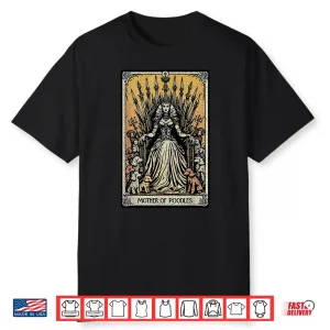 Poodle Dog Mom Tarot Card Skeleton Mama Witchy Mothers Day Men Women Shirt