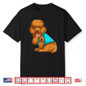 Poodle I Love Dad Tattoo Apparel Dog Dad Gifts Dads Shirt