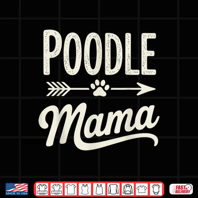 Design Standard Poodle Art for Women Girls Miniature Poodle Lover Shirt