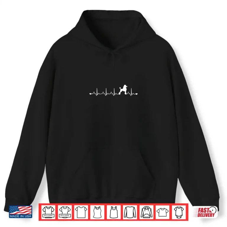 Hoodie Womens Heartbeat Poodle Gifts Dog Lover EKG Shirt Shirt 1