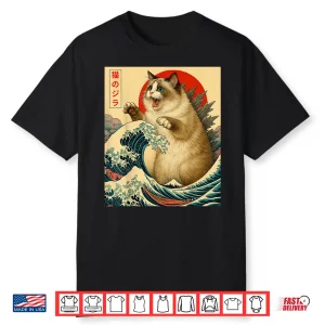 Catzilla Ragdoll Cat Japanese Art Funny Gifts Men Women Kid Shirt