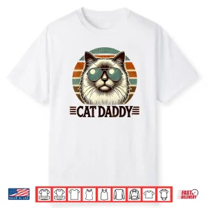 Cat Daddy Cool Ragdoll Cat Father’S Day Retro Cat Dad Shirt