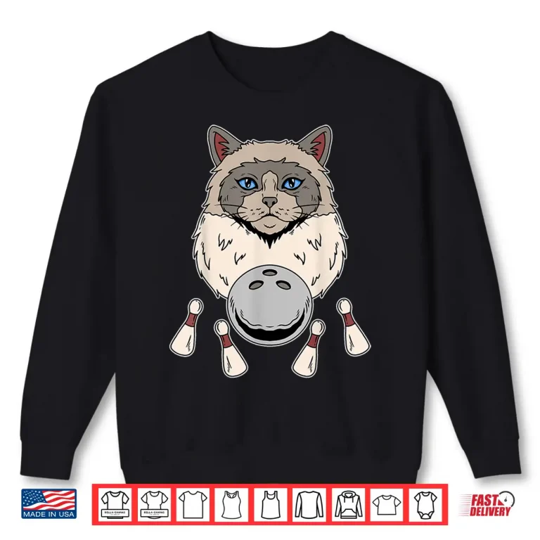 Sweatshirt Bowler Funny Ragdoll Cat Bowling Shirt