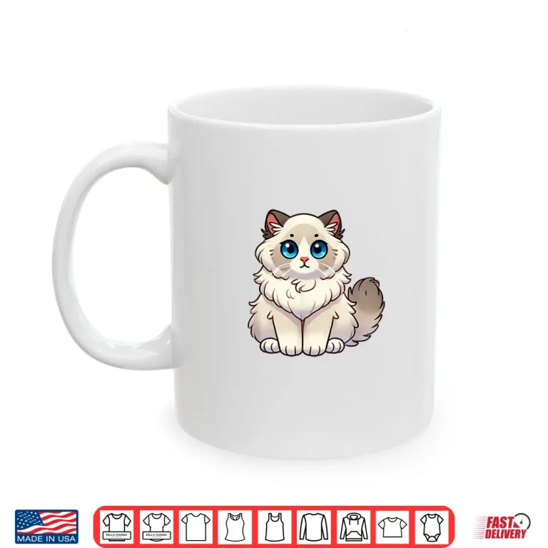 Mug Kawaii Ragdoll Cat Fluffy Cat Lover Shirt