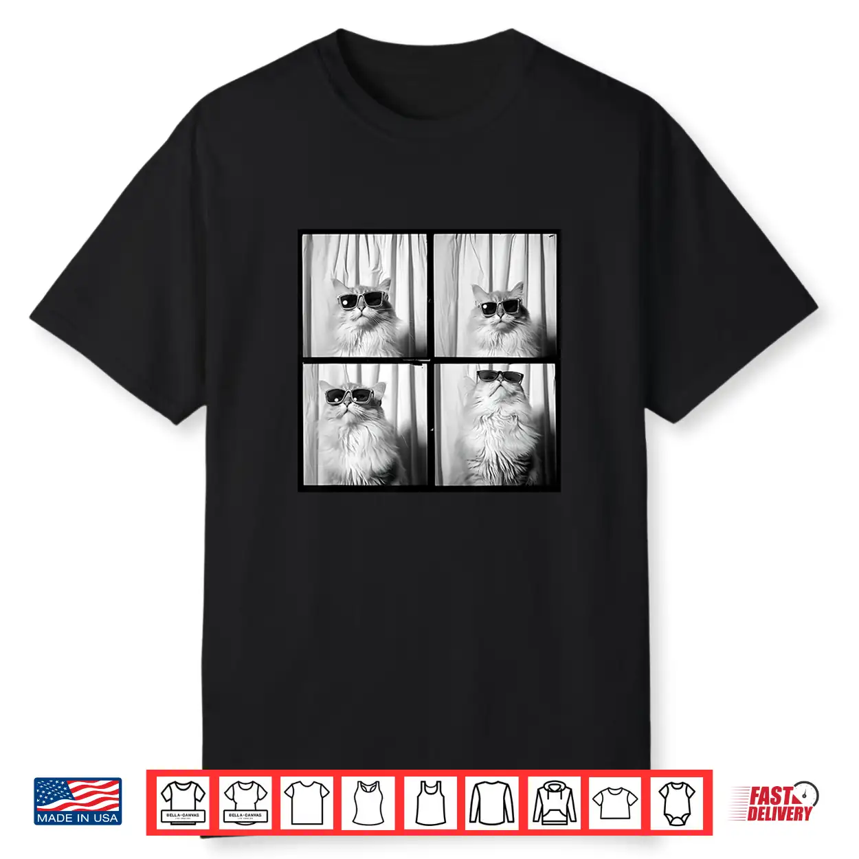 Cool Ragdoll Cat Wearing Sunglasses Funny Cat Picture Men Women Kids Shirt