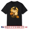 Halloween Ragdoll Cat Witch Flying On Broom With Candy Shirt