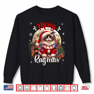 Sweatshirt Ragdoll Cat Christmas Costume Ragdoll Xmas Cat Shirt