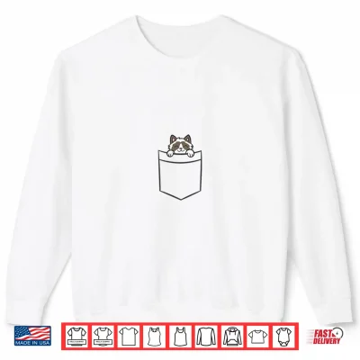 Sweatshirt Cat In The Pocket Cute Ragdoll Cat Shirt