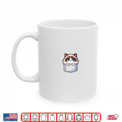 Mug Adorable Chibi Japanese Pocket Kawaii Ragdoll Cat Shirt