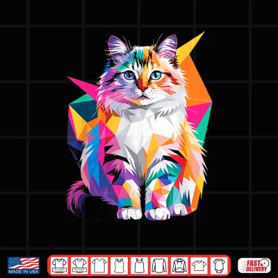 Design Abstract Art Ragdoll Cat Ragdolls Puppy Cats Shirt