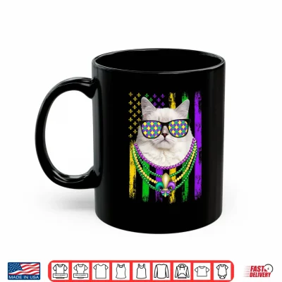 Mug Cute Ragdoll Cat Lover American Flag Mardi Gras Shirt