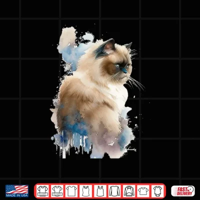 Design Himalayan Ragdoll Tshirts for Women Birman Cat Mom Shirt