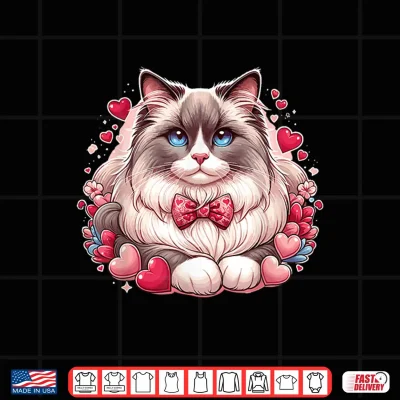 Design Ragdoll Cat Lover Valentines Day Ragdoll Cat Shirt