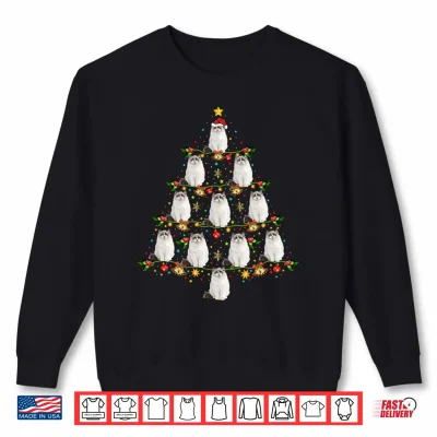Sweatshirt Ragdoll Cat Lover Xmas Matching Santa Ragdoll Christmas Tree Shirt
