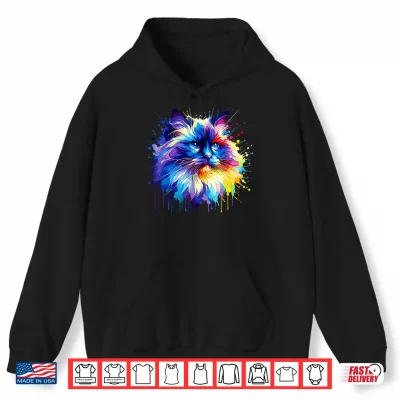 Hoodie Splash Art Ragdoll Cat Ragdolls Puppy Cats Shirt