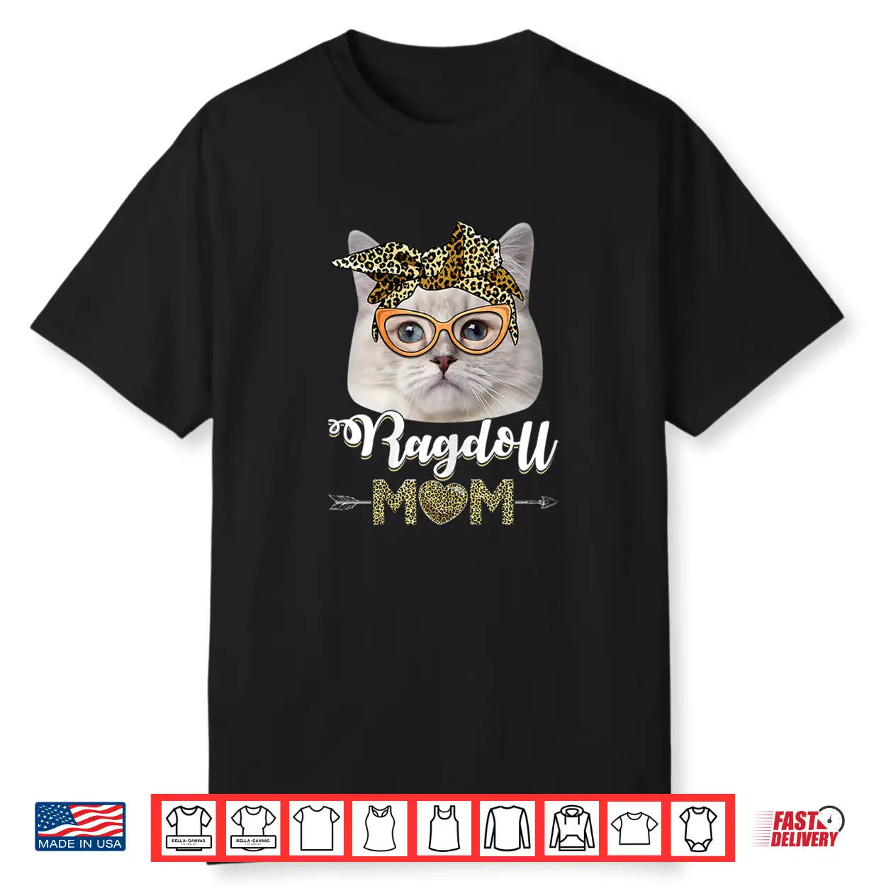 Womens Cute Ragdoll Mom Leopard Cat Mom Mother’S Day Shirt