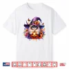 Cute Ragdoll Cat Halloween Witch Hat Scary Pumpkin Flowers Shirt