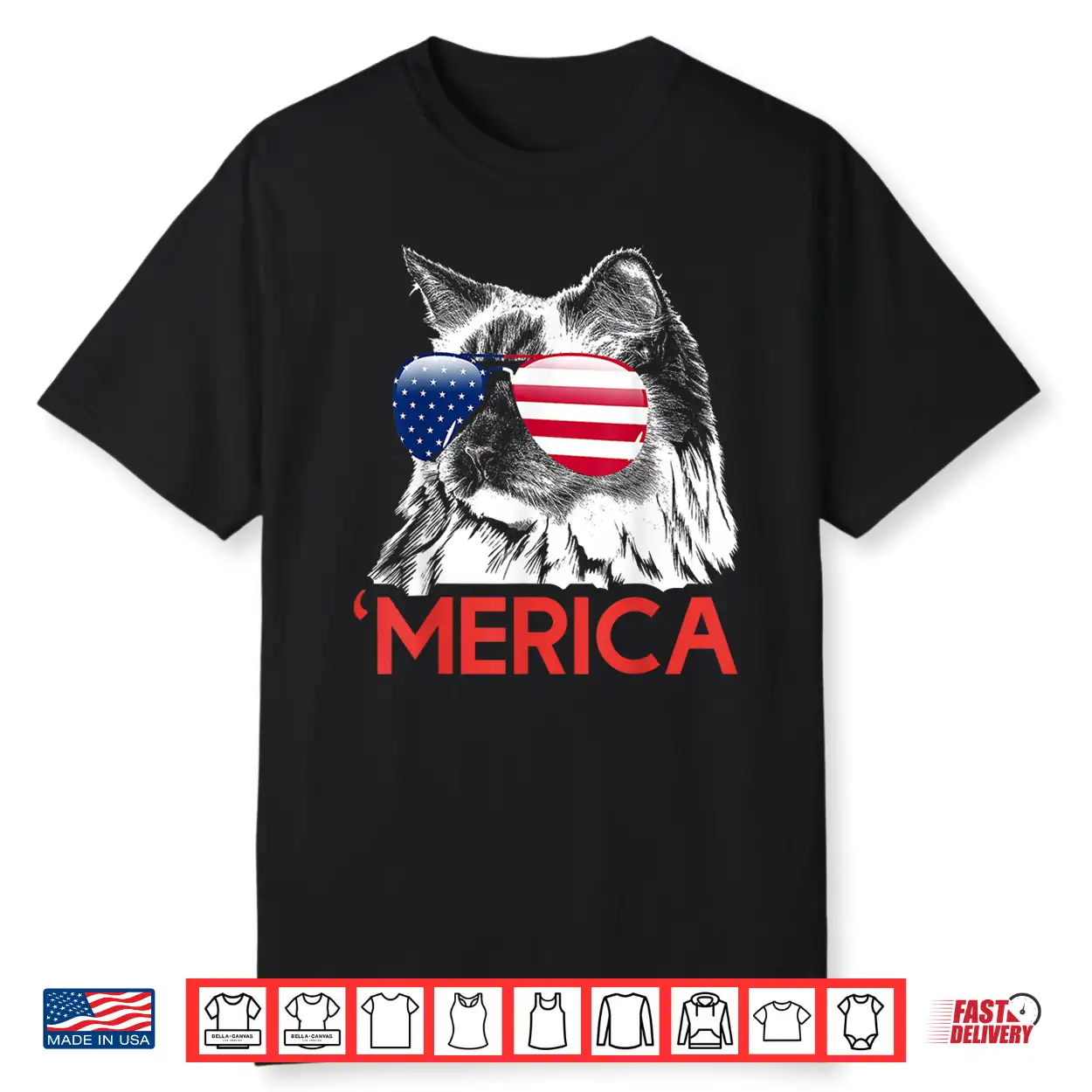 Merica Ragdoll American Flag 4Th Of July Shirt