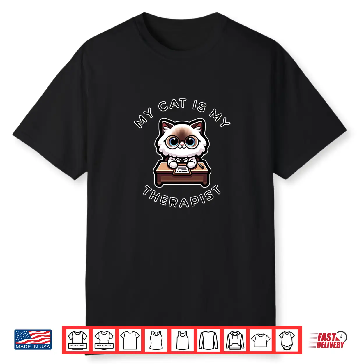 My Cat Is My Therapist Kawaii Ragdoll Cat By Mcs Shirt