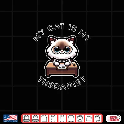 Design My Cat is my Therapist Kawaii Ragdoll Cat by MCS Shirt