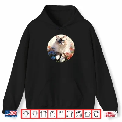 Hoodie Ragdoll Cat Cat Flower Shirt