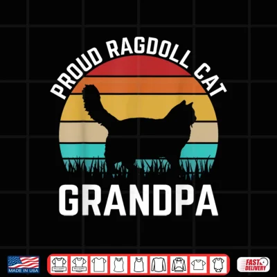Design Proud Ragdoll Cat Grandpa I Ragdoll Cat Shirt