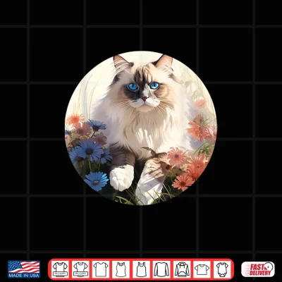 Design Ragdoll Cat Cat Flower Shirt