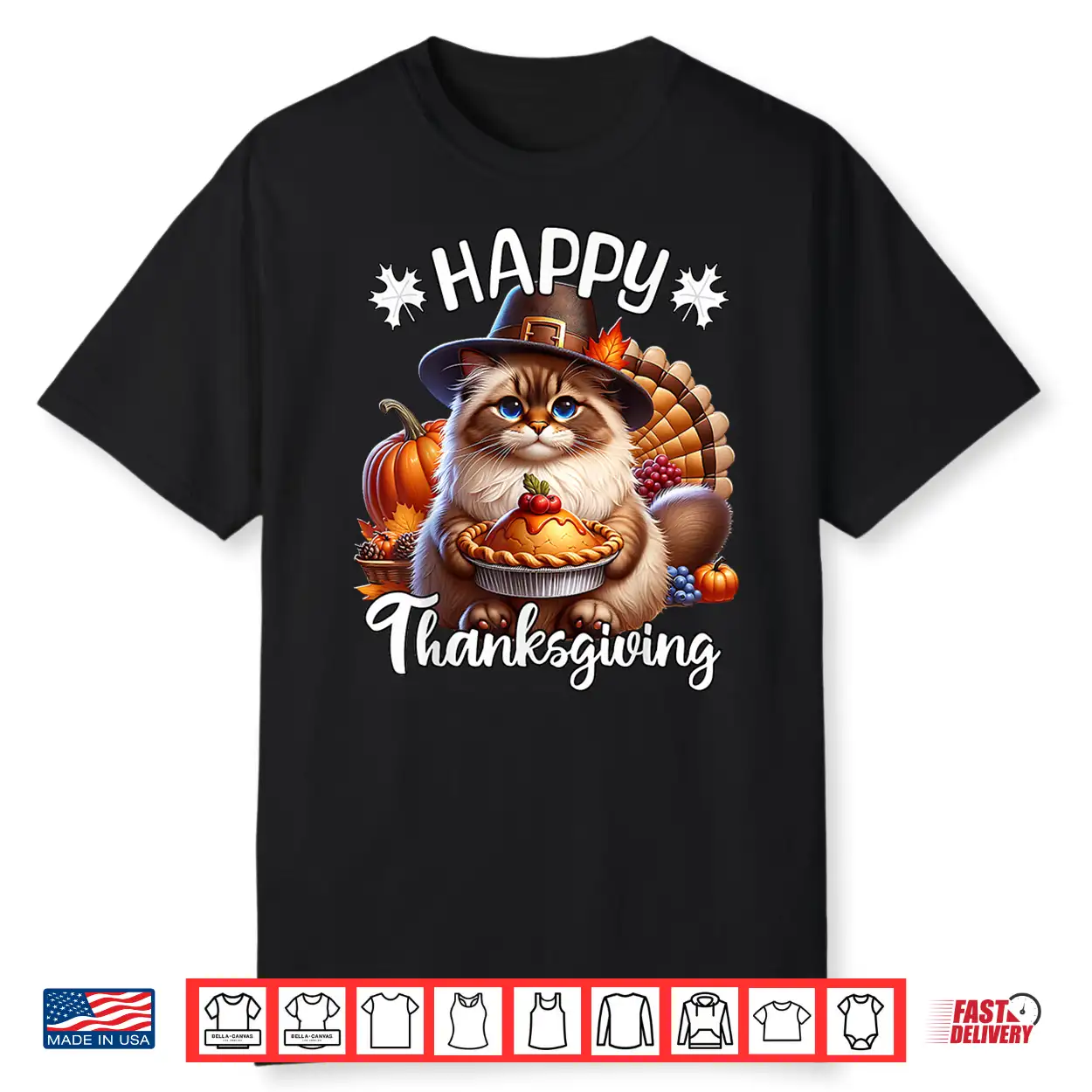 Ragdoll Cat Happy Thanksgiving Ragdoll Cat Shirt