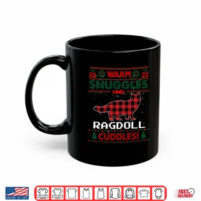 Mug Ragdoll Cat Red Buffalo Plaid Gift Ugly Christmas Sweater Shirt