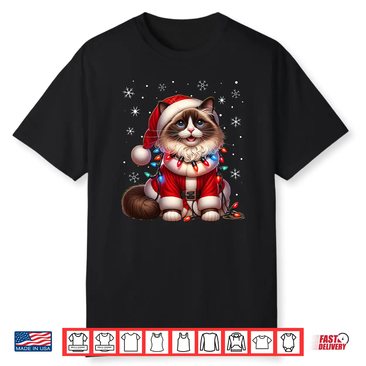 Ragdoll Santa Claus Costume Ragdoll Xmas Outfit Ragdoll Cat Shirt