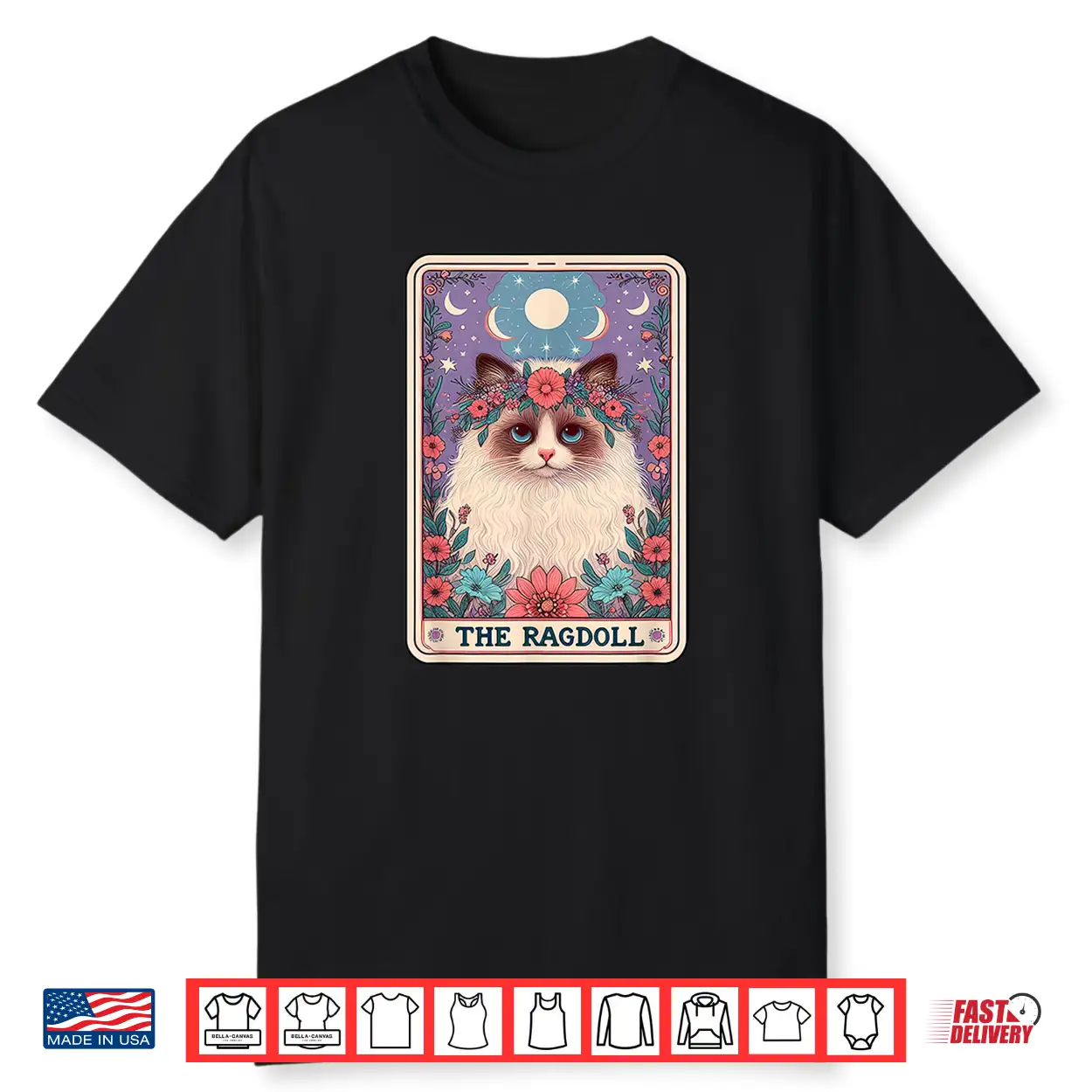 Funny Cat Tarot Card The Ragdoll For Kitten Lover Shirt